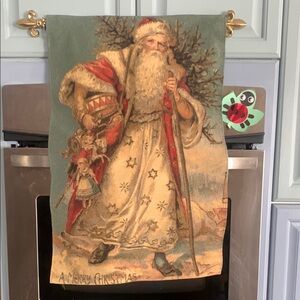 Vintage original Armin J Marion Santa Claus Holiday Tapestry